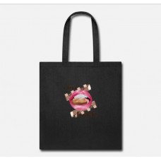 I Love Chocolate Lips Black Tote Bag